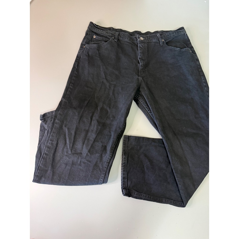 Wrangler Premium Quality Mens Black Straight Leg Jeans 38x29 1097FXVCB